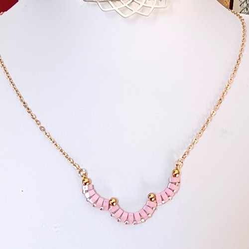 Collier  perles half  tila  a724