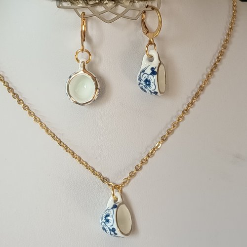 Parure rétro porcelaine a729