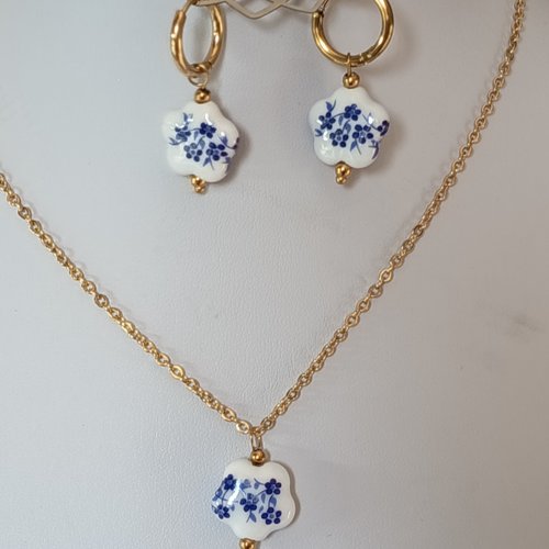 Parure rétro porcelaine a730