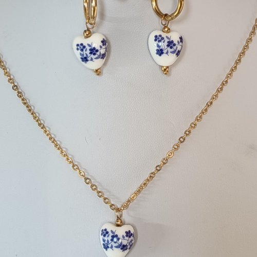 Parure rétro porcelaine a731