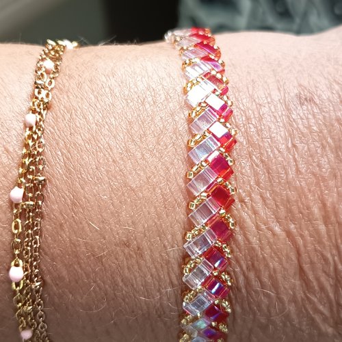 Bracelet chevron miyuki   a732