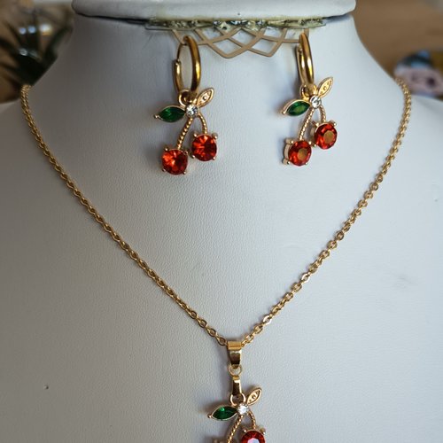 Parure cerise