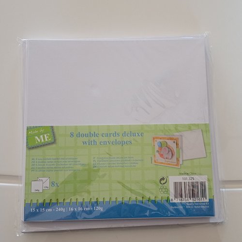 Lot de cartes+ enveloppe blanc