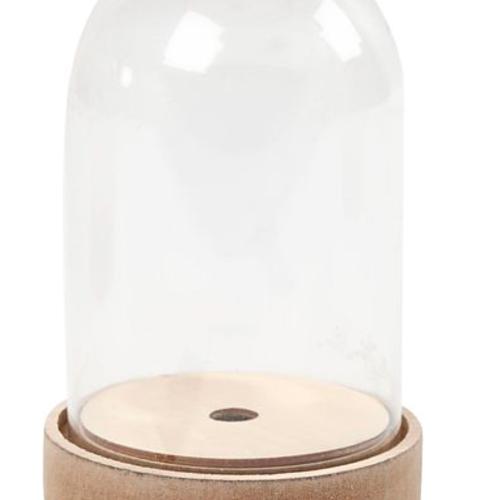 Cloche en plastique sur socle, éclairable