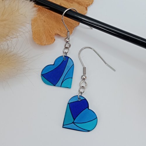 Boucles d'oreilles collection vitraux