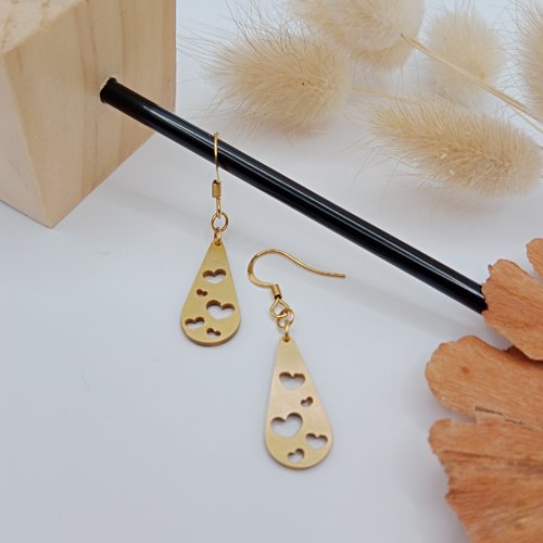 Boucles d'oreilles cœurs saint valentin