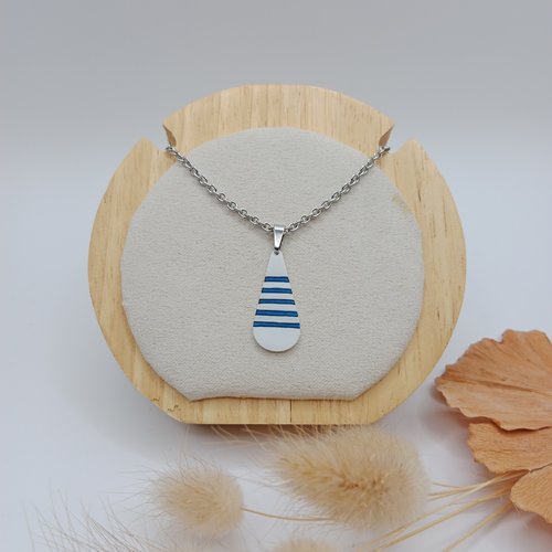 Pendentif collection faïences rayé