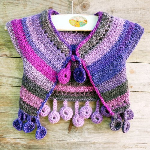 Patron Crochet Gilet Bebe Dancing Poppies Bolero Fille Tutoriel En Pdf Un Grand Marche