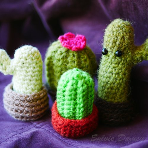 Patron crochet - mini cactus - tutoriel amigurumi en pdf