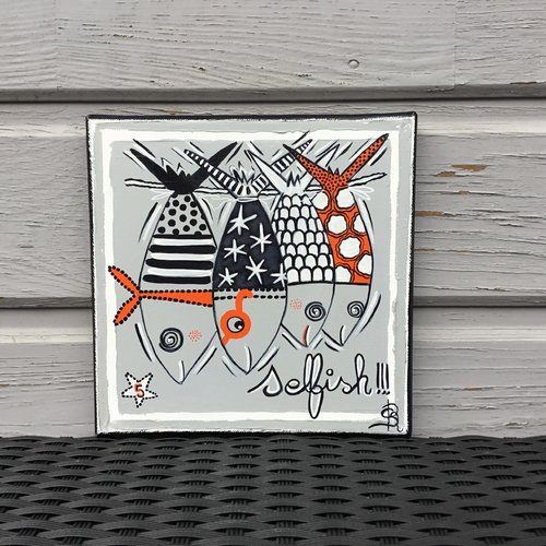 Tableaux design et colorés - La mer et les poissons par Sofi, artiste  peintre