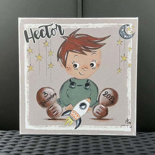 Tableau peinture enfant personnalisable