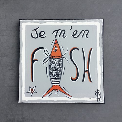 Tableau poissons contemporain