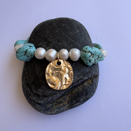 Bracelet lagon bohème perles de culture