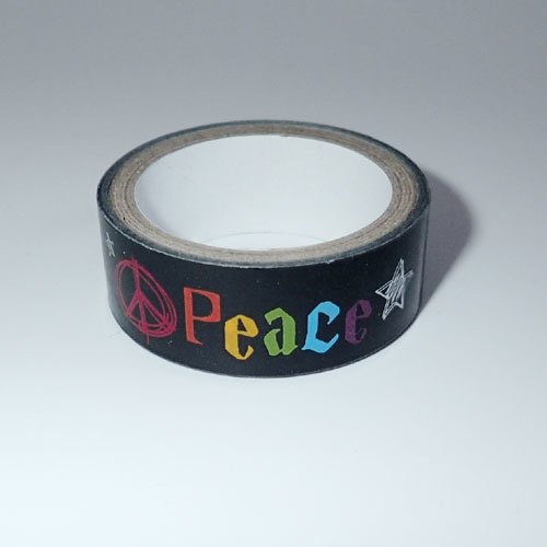 Masking tape peace and love