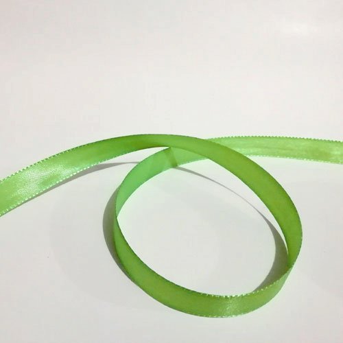 Ruban vert clair polyester 1,5 cm x 1m 