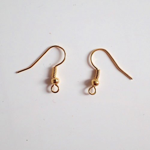 Crochets dorés foncés pour boucles d'oreilles x 20