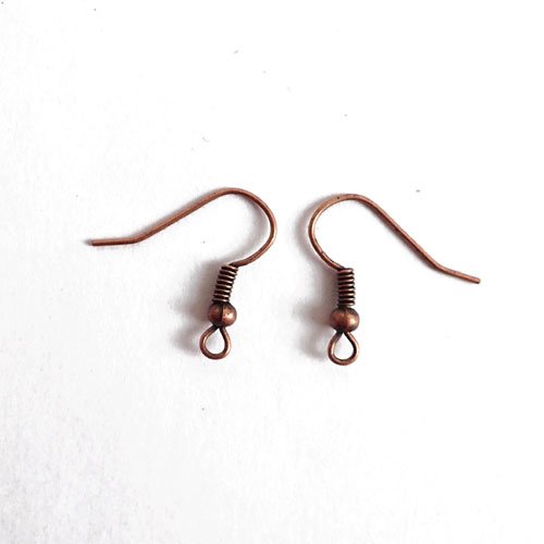 Crochets cuivre longs pour boucles d'oreilles x 30