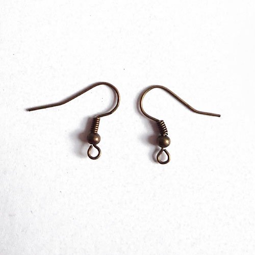 Crochets bronze pour boucles d'oreilles x 20
