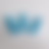 Mini pinces à linge 3,5 cm en plexiglass bleu turquoise x 3