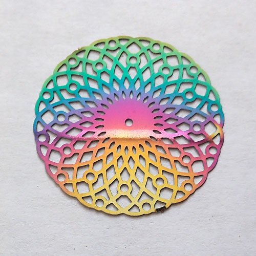 Estampe multicolore mandala circulaire