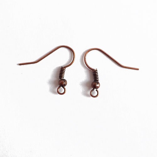 Crochets cuivre longs pour boucles d'oreilles x 50