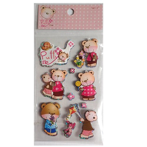 Stickers ours puffy bear 3d