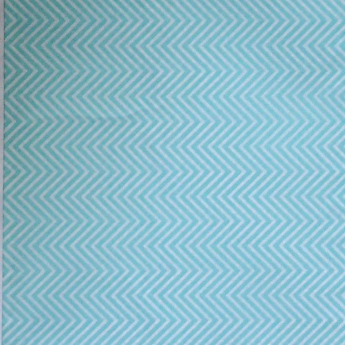 Papier de soie bleu zig zag 40 x 50 cm