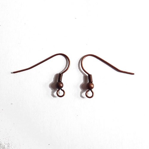 Crochets cuivre longs pour boucles d'oreilles x 20