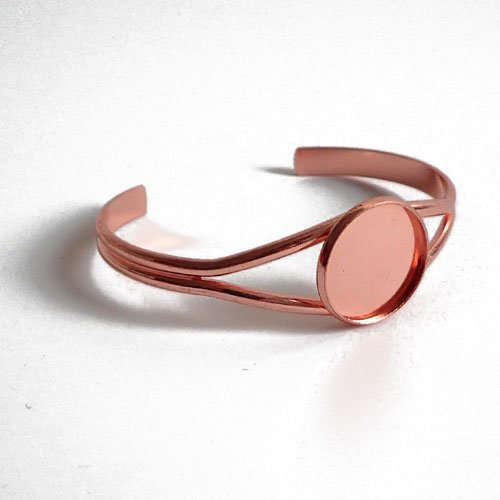 Bracelet métal or rose pour cabochon 2 cm