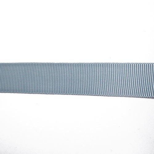 Ruban bleu gris côtelé 25 mm x 1m