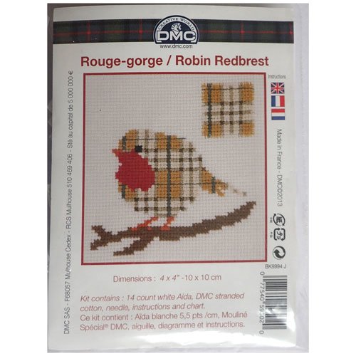 Canevas oiseau rouge gorge