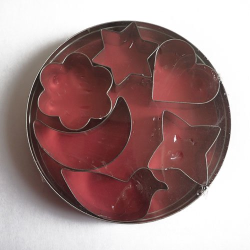 Emporte-pièces en métal fleur coeur lune oiseau x6