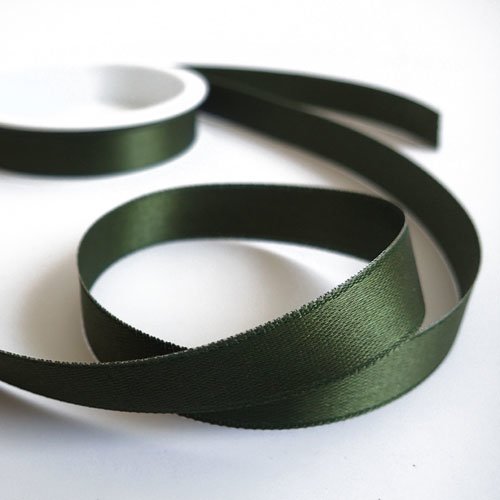 Ruban vert kaki fin 15 mm x 1m