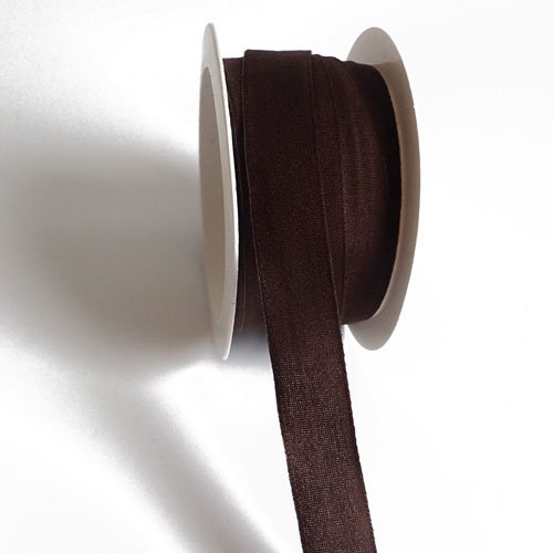 Ruban marron foncé fin mat 15 mm x 1m