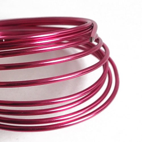Fil aluminium rose fuschia 2mm x2m