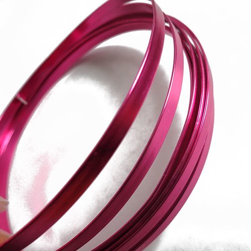 Fil aluminium rose fuschia plat 5 mm x 3m