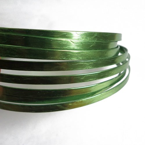 Fil aluminium vert plat 5 mm x 3m