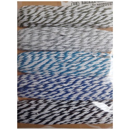 Ficelles tressée assortiment de 5 x 1m