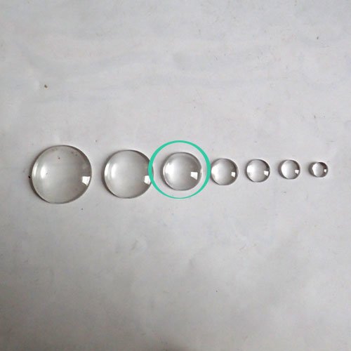 Cabochons en verre transparent 20 mm x2