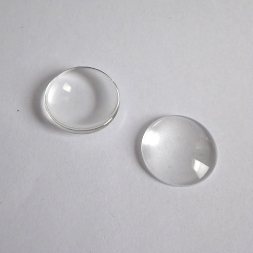 Cabochons en verre transparent 20 mm x10