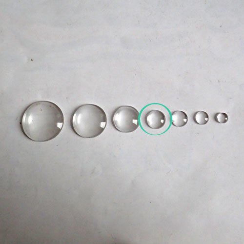 Cabochon en verre transparent 18 mm