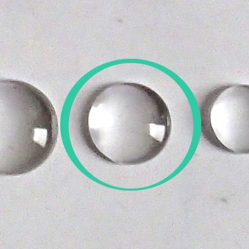 Cabochons en verre transparent 14 mm x2