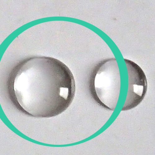 Cabochons en verre transparent 12 mm x2