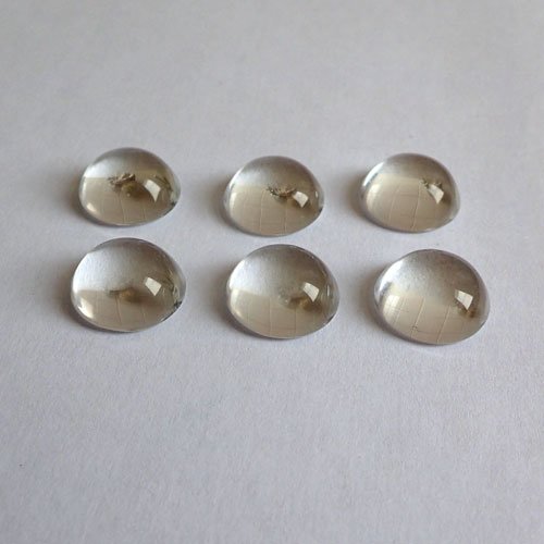Cabochons en verre transparent bombé 15 mm x2