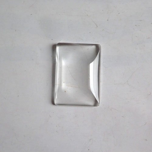 Cabochon en verre transparent 17x25 mm