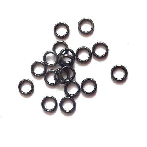 Anneaux gun métal ouvert 6 mm x 25