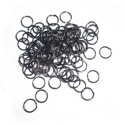 Anneaux gun métal fin ouvert 8 mm x 25