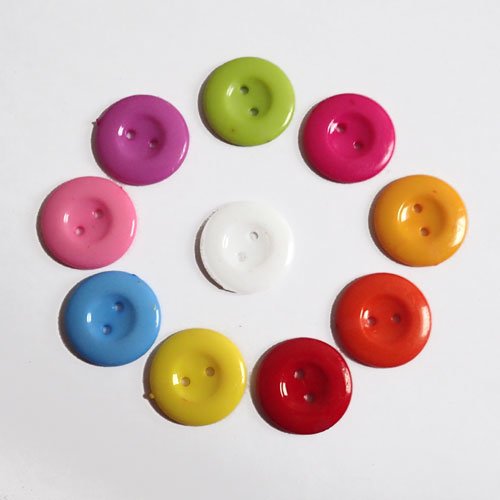 Boutons multicolores x 10