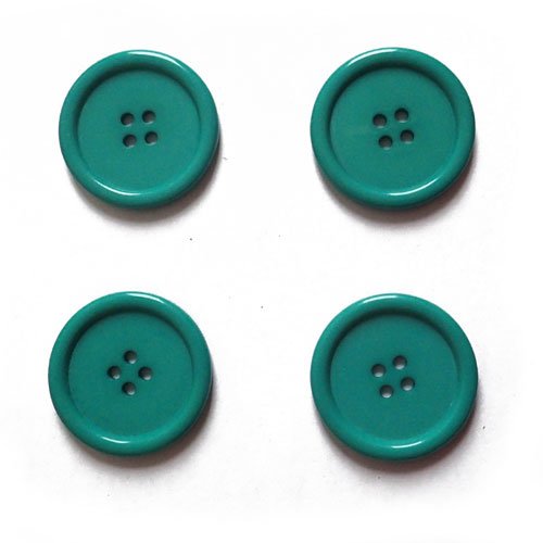 Boutons vert émeraude x 4