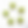 Boutons vert anis fantaisie x 5